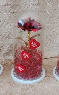 باکس شیشه ای گل رز