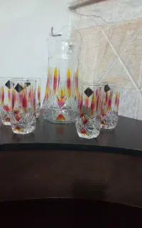 سرویس پارچ و لیوان  گلدار