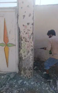 کنده کاریه نما و تخریب دیوار
