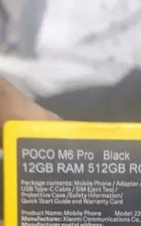 poco M6 pro 512 Gig ram 12
