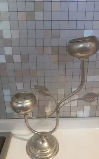 جا شمعی قدیمی استیل