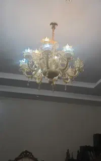 دو عدد لوستر تمام کریستال هر کدام 12 شاخه