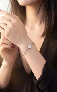 دستبند نقره کد ۱۷۳۴ (گالری نقره سینا)