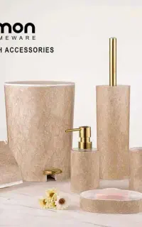 ست سرویس بهداشتی طرح سنگ لیمون