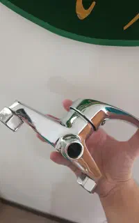 ساعت شیر برنجی روکش کروم