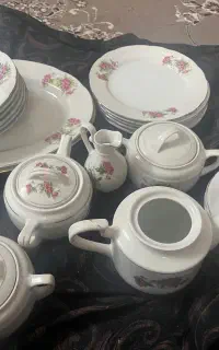 سرویس چینی گل قرمز