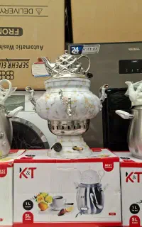 کتری قوری شیردار استیل ضد زنگ باارسال سماور