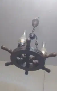 لوستر ۳ شعله چوبی
