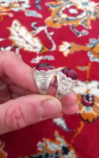 یک جفت انگشتر نقره 925