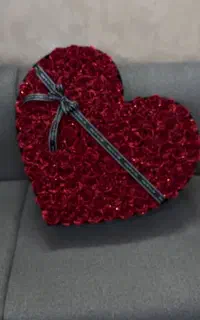 دسته گل زیبا روبانی