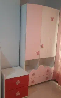 کمد لباس کودک و نوجوان دخترانه طرح گل و پروانه