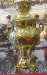 سماور برنجی گازی