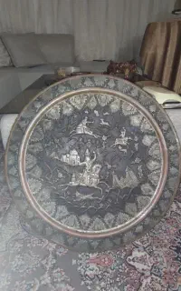 سینی قلم کاری شده مس (قطر۶۰)