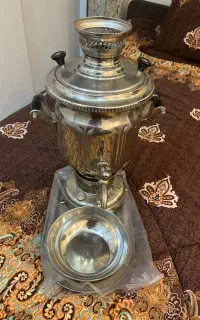 سماور برنجی عالی نسب اصل با لبه کنگره
