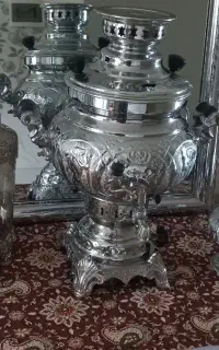 سماور ۶لیتری استیل، قلم کاری طرح هخامنشی
