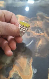 انگشتر عقیق زرد