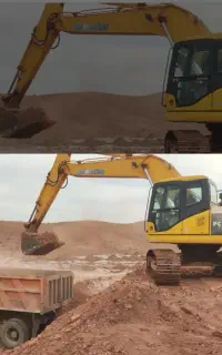 نیازمند خاکبرداری و‌ خاکریزی بیل کوماتسو و کامیون