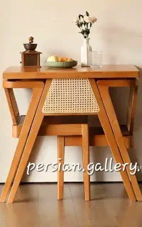 شانل میزدونفره ناهارخوری نیلان با صندلی غذاخوری