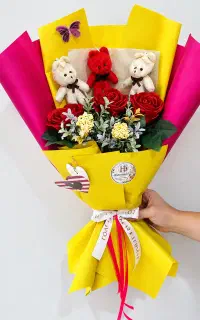 عروسک‌ آرایی های کادویی،سوپرایزی ، گل و باکس