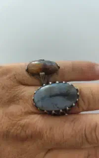 انگشتر نقره۹۲۵شجر قائن و دریای