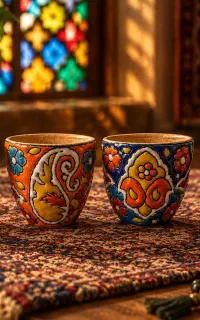 فروش شات قهوه خوری مینا کاری