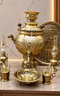 سماور زغالی۶ لیتری قلم دست