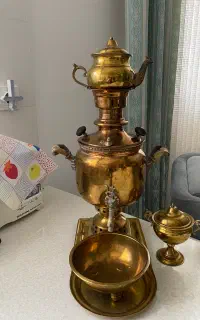 سرویس سماور زغالی قدیمی  عتیقه