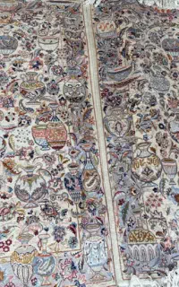 ۲ تخته قالیچه دستباف کاسه کوزه کارکرده