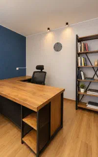 میز کار + صندلی + کتابخانه