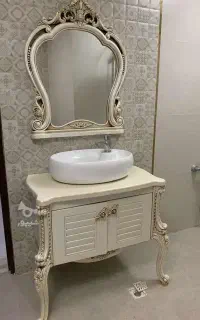 ست روشویی فایبرگلاس با آینه و شیر