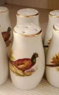 نمکدان قدیمی میوه خوری والترفنجان نعلبکی لیوان