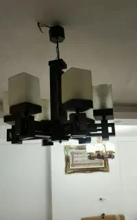 فروش 3 عدد لوستر چوب