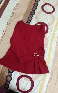 شومیز زرشکی مجلسی