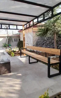 جوشکار در پنجره اسکلت خرپا میز الاچیق صندلی پارکی