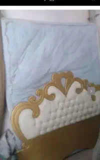 تخت دونفره سفید طلایی