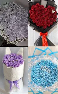 انواع دسته گل و باکس گل روبانی
