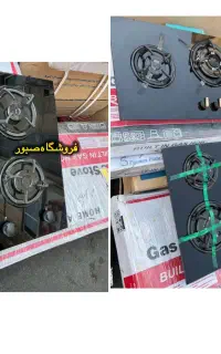 اجاق گاز دو سه چهار شعله رومیزی توکار با صفحه ای