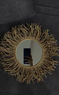 آیینه حصیری دستبافت