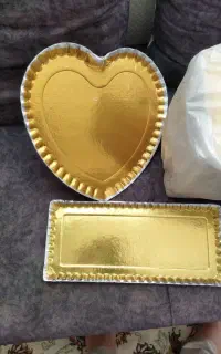 سینی مقوایی طلایی