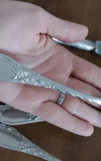 قاشق و چنگال و کارد روکش نقره آنتیک