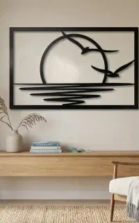 تابلو دیواری فلزی غروب آفتاب