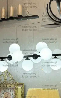 لوستر خطی لاینر حبابی مولکولی میز غذاخوری و جزیره