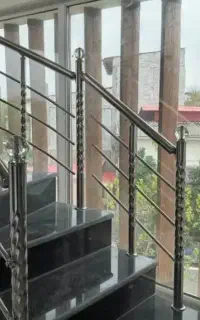 نصب نرده استیل آلومینیوم چوبی استاتیک