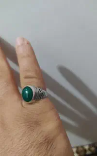 انگشتر عقیق سبز قدیمی