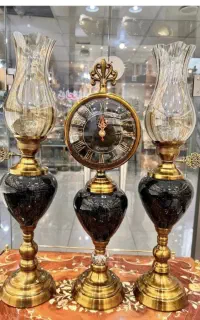 ست شمعدان و ساعت