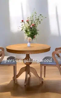 میز ناهارخوری راسا با صندلی حصیری و تدی از کارخانه