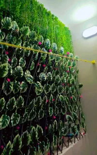 آکاردئونی آویزشمشادی پرده بالکن.دیوارپوش گل مصنوعی