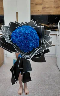 دسته گل روبانی
