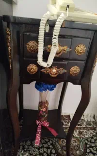 میز تلفن چوبی