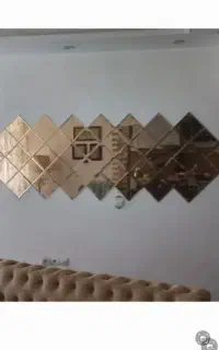 اینه دکوراتیو رنگ شامپاینی